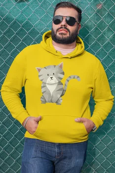 

Angemiel Wear Cat Yellow Men 'S Hooded Sweatshirt