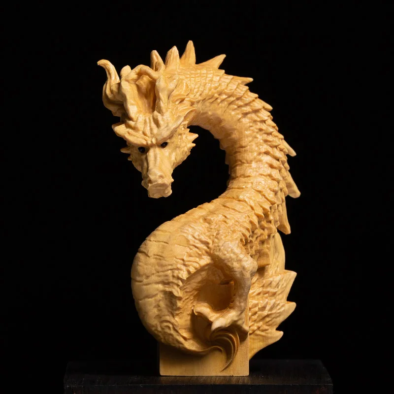 Chinese Dragon Seal Statue Boxwood Animal Sculpture Office Name Seal Private Chapter LOGO Home Decoration Chinese Dragon Seal Statue Boxwood Animal Sculpture Office Name Seal Private Chapter LOGO Home Decoration