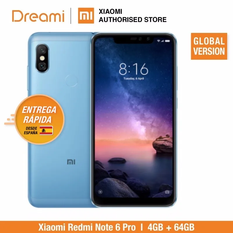 Pаспродажа Xiaomi Redmi Note 6 Pro 64 Гб rom 4 ГБ ОЗУ ( новый и запечатанный)