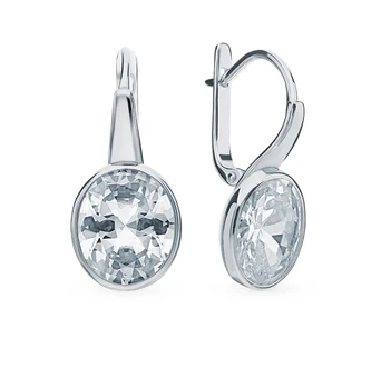

Silver earrings with cubic zirconia sunlight sample 925