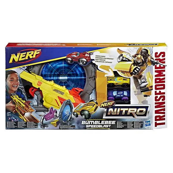 Пусковое устройтсов Nerf Nitro "Speedblast" Трансформер Бамблби