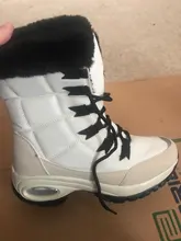 Moipheng-Botas de nieve de media caña para mujer, botines impermeables cómodos con cordones, calidad de abrigo, para invierno