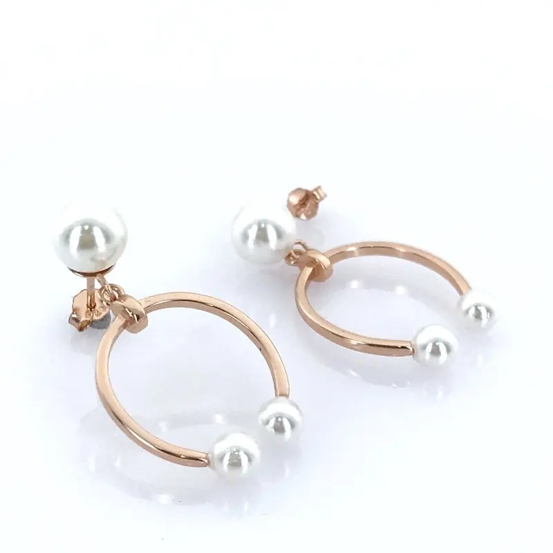 

With Pearl Shoe Design Imported Quality Silver Earrings