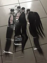 HC-extensiones de cabello humano liso brasileño, 4 ofertas de extensiones con cierre de encaje, Color Natural no Remy, teñible
