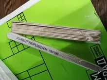 10 Uds. De limas de madera para uñas, 100/180 180/240 grises, bloque de amortiguación, limas profesionales para manicura y pedicura, herramientas de pulido
