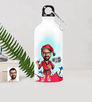 

Personalized Mr Christmas Caricature Of Metal Water bowl (500 ml.) -2