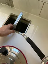 Can Balance-Swing Trash-Bin Kitchen-Counter-Top Garbage Stainless-Steel Flap-Lid-Cover