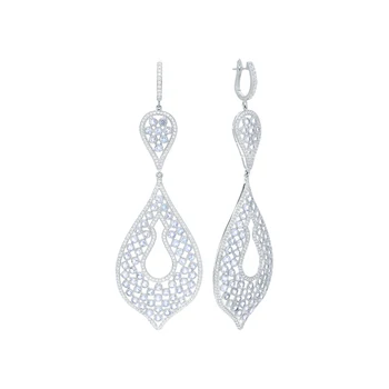 

Silver earrings with Topaz and cubic zirconium sunlight sample 925