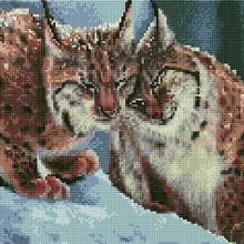 Алмазная мозаика EF 888 Тепло рыси 30*40