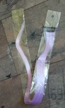 Extensión de cabello sintético con Clip colorido, extensiones de cabello largo y liso con reflejos ombré