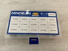 NINDEJIN-Juego de anillos de retención de presión, clip de circlip externo, acero inoxidable, acero al carbono, 5-19mm, 480 Uds.