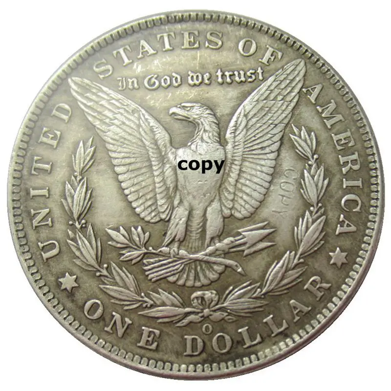 Morgan Dollar 1879 год американские посеребренные реплики декоративные монеты - Цвет: O