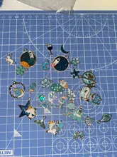 Abalorios de esmalte de plantas y flores, mezcla de animales, accesorios para fabricación de joyas, 10/31 Uds.