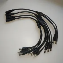 Uds cámara de seguridad CCTV 1 DC hembra a 2/3/4/5 macho adaptador de Cable de alimentación conector de Cable divisor para tira de LED