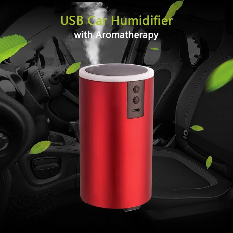 

Portable USB Car Humidifier Aromatherapy Essential Oils Nebulizer Diffuser with Colorful LED Light for Car Room Bedroom