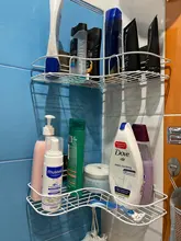 Storage-Rack Shampoo Kitchen-Accessories Metal-Corner Living-Room Bathroom Nail-Free