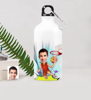 

Personalized Men Basketball Player Caricature Of Metal Water bowl (500 ml.) 1