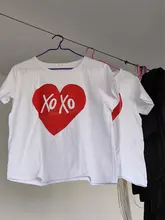 Camisetas familiares a juego para mamá y yo, ropa para bebé, niña e hija, trajes para niño, mamá, Día de San Valentín