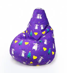 Armchair bag pear Oxford water repellent waterproof rainproof large soft frameless pouf ottoman for Home Cottage