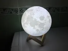 Night-Light Moon-Lamp Touch-Switch Bedroom-Decoration LED Birthday-Gift 3d-Print Rechargeable