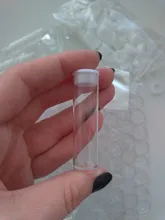 Contenedores de cuentas de Tubo Transparente de plástico, frasco de almacenamiento, exhibición de Joyas, 55x15mm F60, 50 ~ 100 Uds.