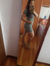 Verano cuello redondo suficiente Stock de manga corta vestido blanco y negro rayas vestidos Casual y elegante funda Slim vestido