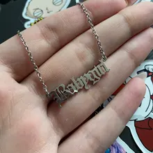 Collar de acero inoxidable con letras de estilo Hip Hop para mujer, colgante de estilo gótico Punk para bebé, niña pequeña, Ángel, Princesa, príncipe, Harajuku
