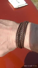 Pulsera de piel multicapas negra para hombre, pulsera trenzada Manual antideslizante, decoración para niños, C11