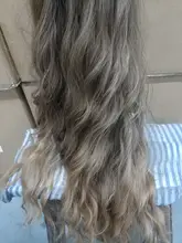 HENRY-Suarez Ombre marrón oscuro de agua a largo de la peluca de la onda de alta temperatura disfraz diario de Cosplay parte media peluca sintética para las mujeres Afro