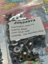 304-Stainless-Steel Bolt Furniture-Screws Hex-Socket Flat-Head Hexagon M2.5 M3 M4 Din7991