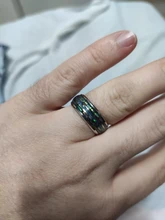 FDLK-Anillo de madera con incrustaciones de flecha y concha para hombre, joyería de lujo, 8mm, 24 estilos