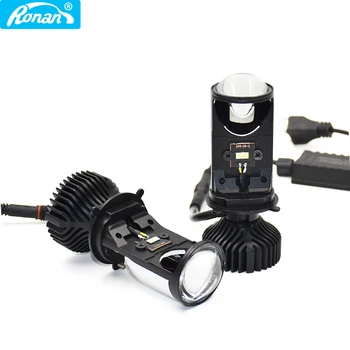 

RONAN Mini 55W H4 LED hi lo car headlight bi led projector lens G9 5500K Super brightness for cars