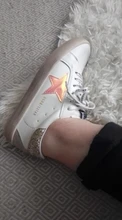 Zapatillas planas de diseñador para mujer, zapatos blancos con estrellas