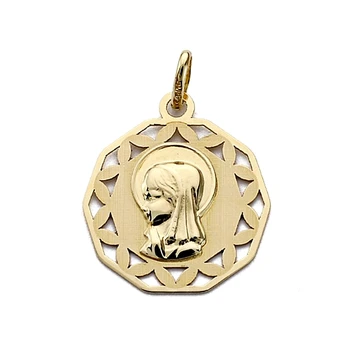 

Medal 18k gold Virgin Nina openwork 18mm. [7694GR] -Customizable-RECORDING INCLUDED IN THE PRICE
