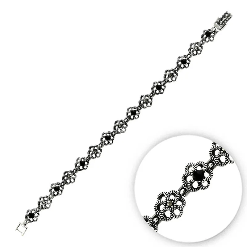 

Silver 925 Sterling Marcasite Sterling Bracelet
