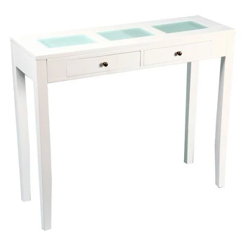 

Hall Table with 2 Drawers White Wood (94 X 78 x 32 cm)