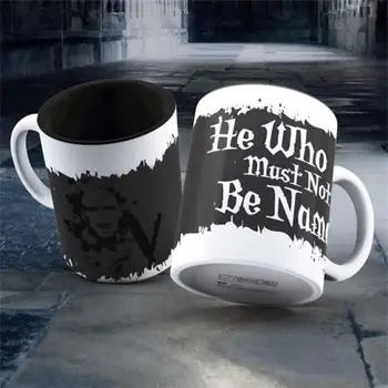 

Harry potter mug, mug, white and black who should not be named, harry potter decoration, original Cups