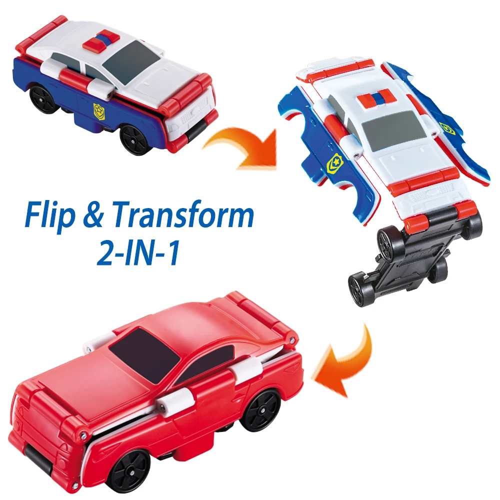 Transracers 1 Pièces 2-en-1 Transformer Monster Truck Véhicules Pocket Flip  Cars Kid Cadeaux Danniversaire Jouet Intérieur Extérieur Party Favors -  Jouets Et Jeux - Temu France