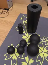 3/5 Uds Yoga de rodillos de masaje y pelota para hacer ejercicio juego de rodillo de espuma para el dolor de espalda auto-miofascial tratamiento Pilates músculo de ejercicios