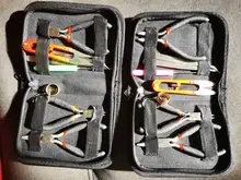 Juego de Herramientas de joyería DIY, pinzas, herramienta de reparación con alicates, pinzas de tijera, pinzas de cinta métrica, Color mixto F80