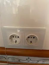 EU Standard Plug Glass-Panel Crystal Power-Socket Electrical Outlet Wall SRAN Multi-Way