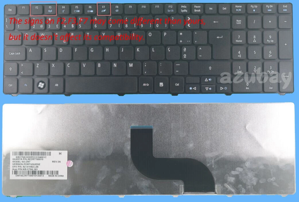 Португальская клавиатура для Acer 90.4CH07.S06 9j. N1h82.q06 9JN1H82006 | Компьютеры и офис