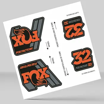 

PEGATINAS STICKERS FORK HORQUILLA FOX 32 FACTORY 2018 DECALS ADHESIVO VINILO NARANJA GRIS NEGRO