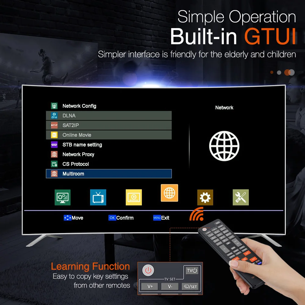 GTmedia V8 ͺ  TV ù, DVB-S2 S2X T2 ̺ Ʃ, 1080P Ǯ HD Freesat V8 ͺ ڴ ű  
