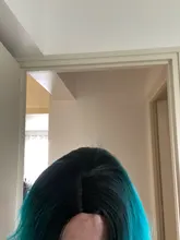 Feilimei-Peluca de cabello largo sintético con ondas para mujer, pelo corto femenino de 14 pulgadas, color azul, Rosa y Rojo, estilo Cosplay