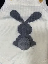 Monos de punto para bebé recién nacido, diseño de conejo Adorable, Onsie divertida, prendas de vestir exteriores de otoño y primavera