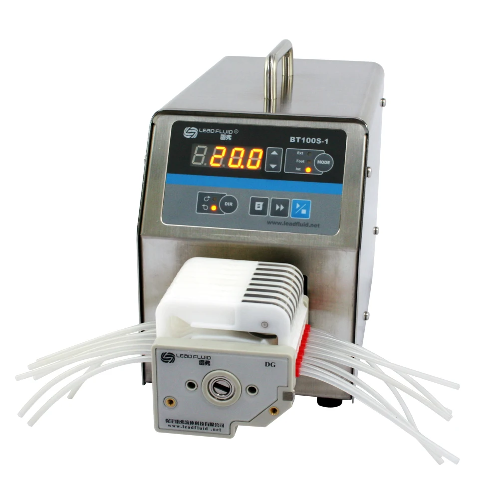 BT300F Intelligent Dispensing Peristaltic Pump with Pump Head 2xYT15 2 Channels Flow Rate 0.006~1300 mL/min per Channel BT300F Intelligent Dispensing Peristaltic Pump with Pump Head 2xYT15 2 Channels Flow Rate 0.006~1300 mL/min per Channel