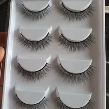 Fake Eyelashes Makeup Daily Natural Thick HBZGTLAD 5-Pairs Handmade 3D