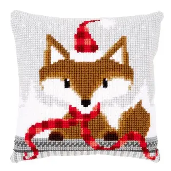 

0150198-pn pillow vervaco 'Fox in santy' cap 40x40 cm