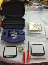 Carcasa de repuesto de pantalla de GBA, carcasa precortada para consola GBA, pantalla LCD V2 IPS, retroiluminación, 10 niveles de brillo